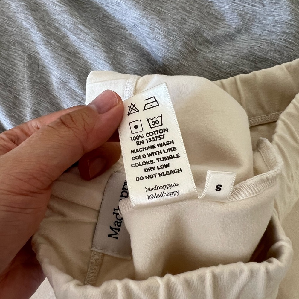 (NWOT) Madhappy Cream Biker Shorts - Picture 5 of 5